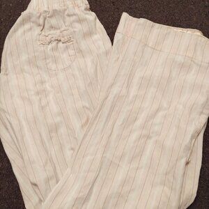 Vintage Victoria's Secret Angels pink and white striped pajama pants size S